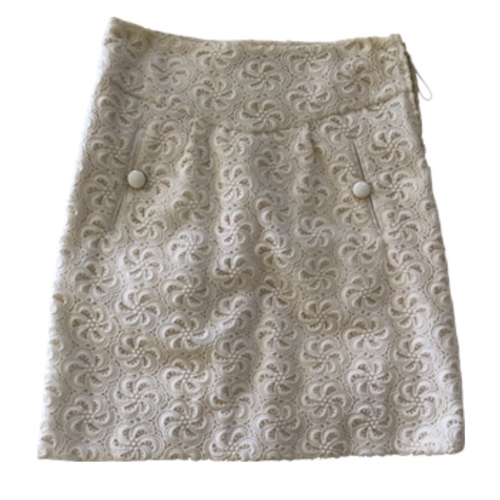 Leifsdottir Pinwheel Lace Mini Skirt sz 0